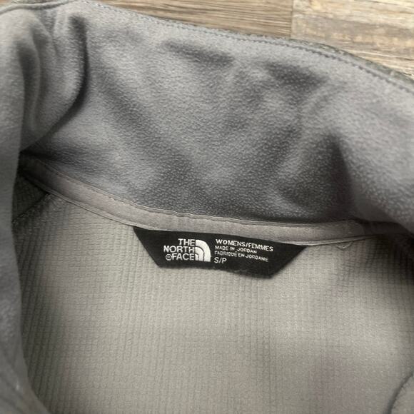 The North Face White Gray Womens S Full Zip Windwall Waffle Lined‎ Fleece Jacket - Picture 6 of 10